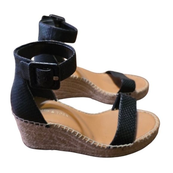 Preston & York Espadrille Sandals Black Size 6.5 - Picture 3 of 11